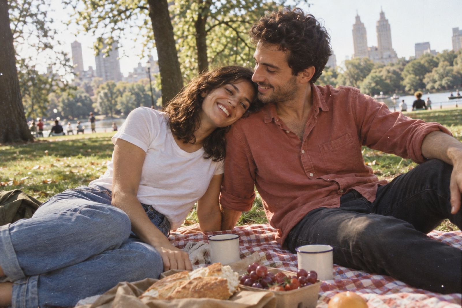 Josefina y Tomás en un picnic en Central Park